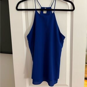 Paper Crane Cobalt Blue Halter Camisole